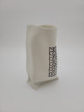White porcelain vase with black slip work