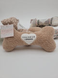 Fabric bone shaped dog toy