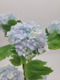 Snowball viburnum bush, pale blue, faux