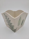 Cache pot with fern decoupage