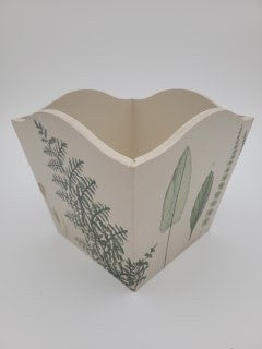 Cache pot with fern decoupage
