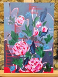 Original mixed media - 'Script and Blue 2'