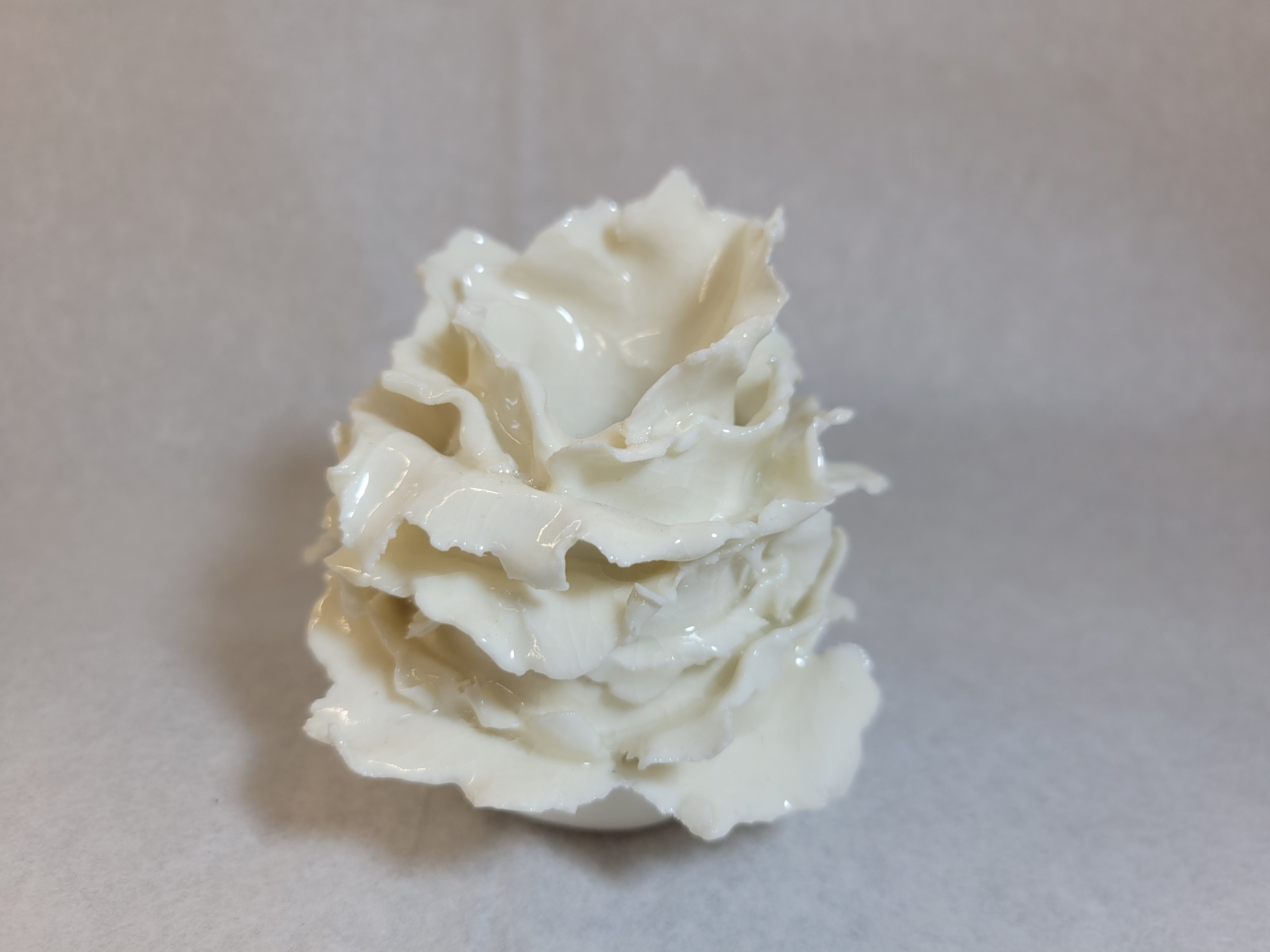 Candle Holder Cabbage - Tall - White