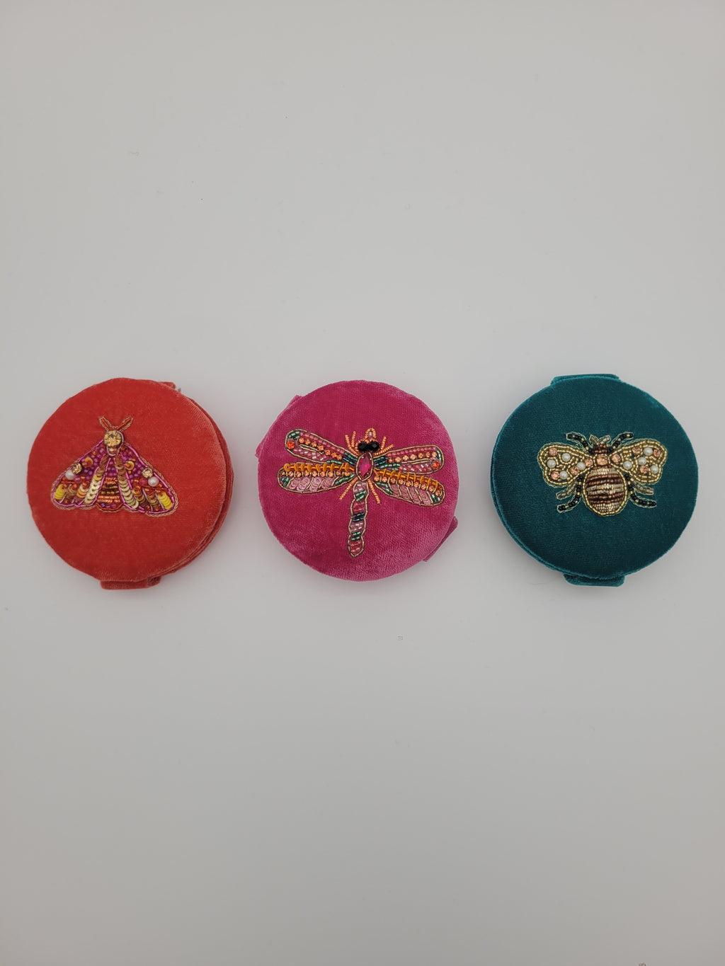 Hand beaded compact mirror