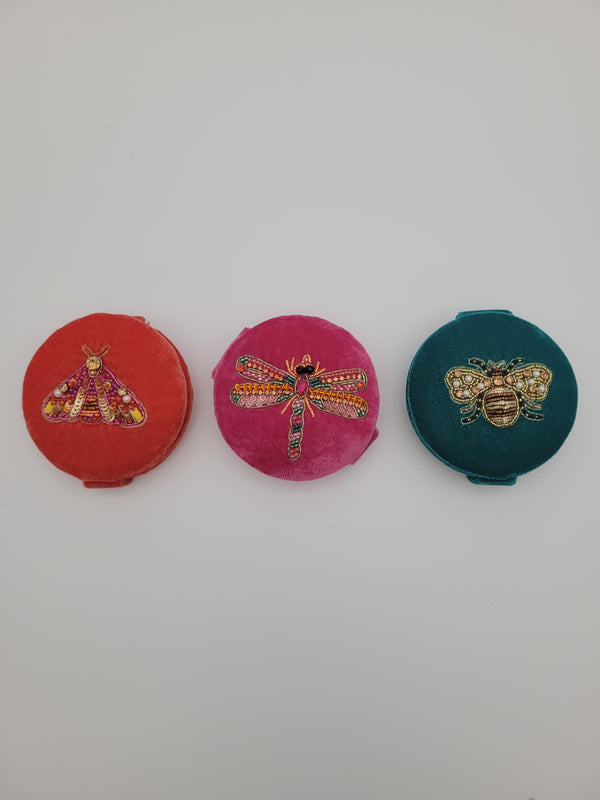 Hand beaded compact mirror