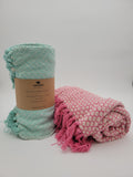 Recycled cotton throw