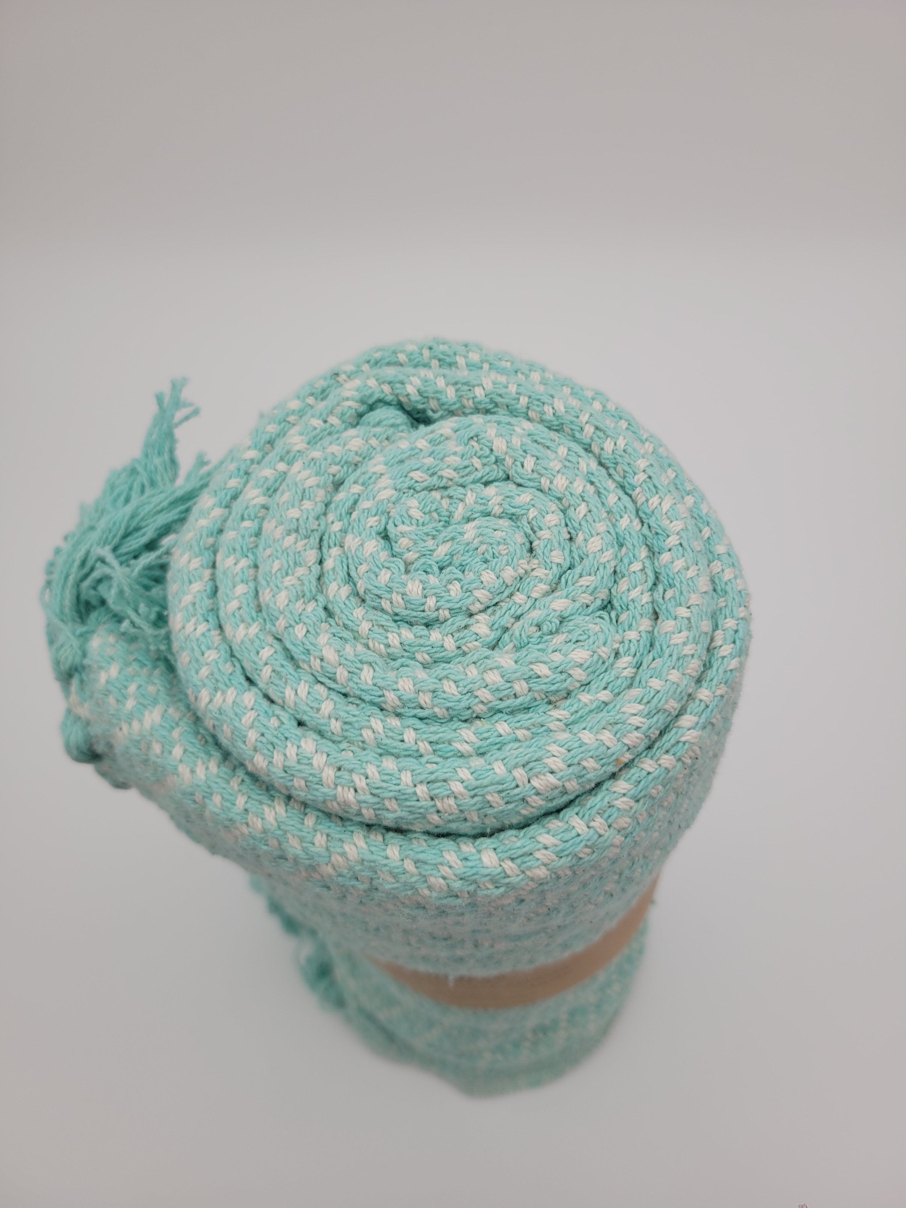Recycled cotton throw