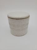 Ceramic butter crock, white