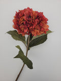 Burnt orange faux hydrangea