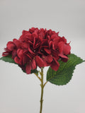 Burgundy faux hydrangea