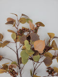 Bronze/green faux berried foliage