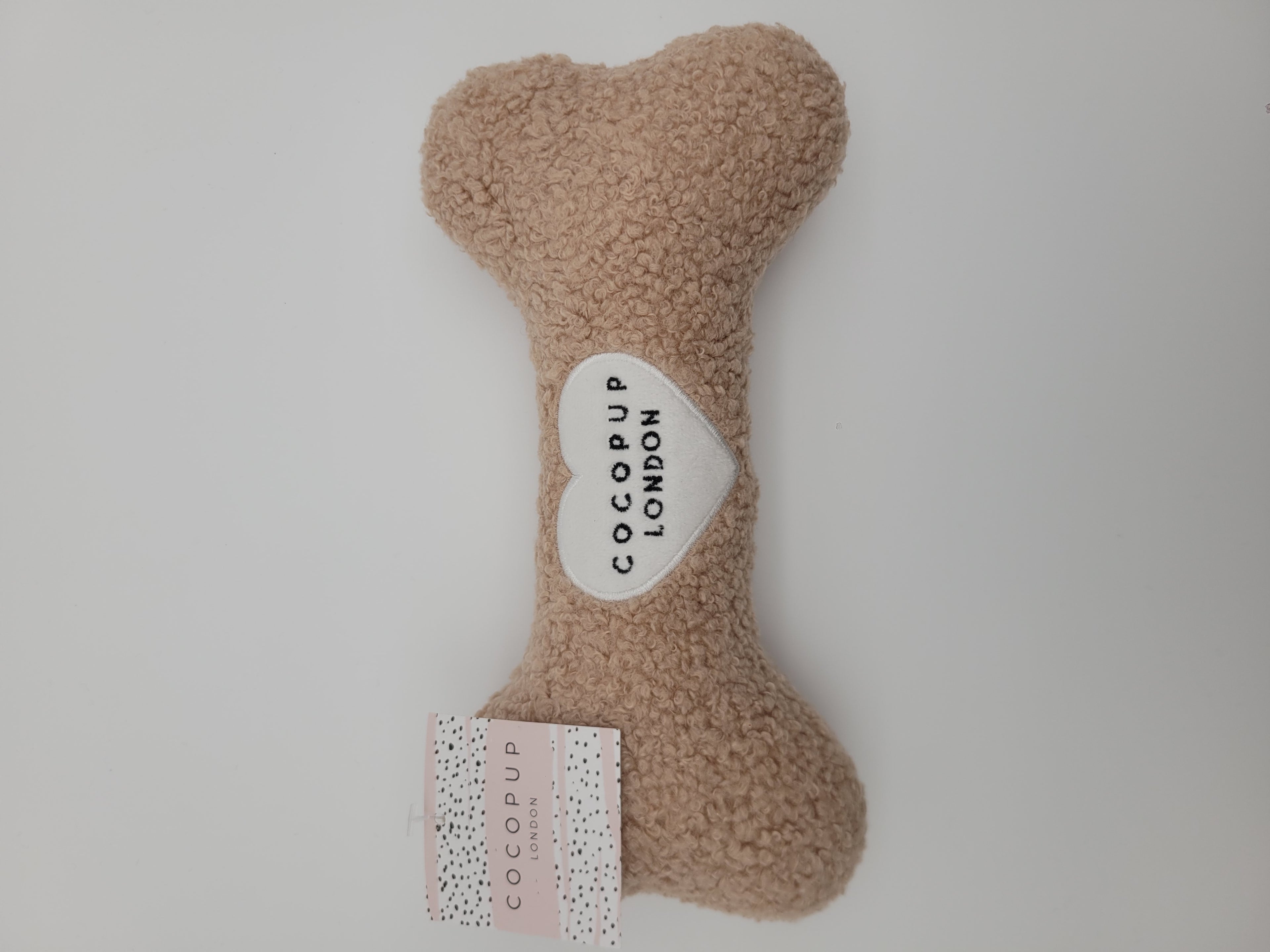 Fabric bone shaped dog toy