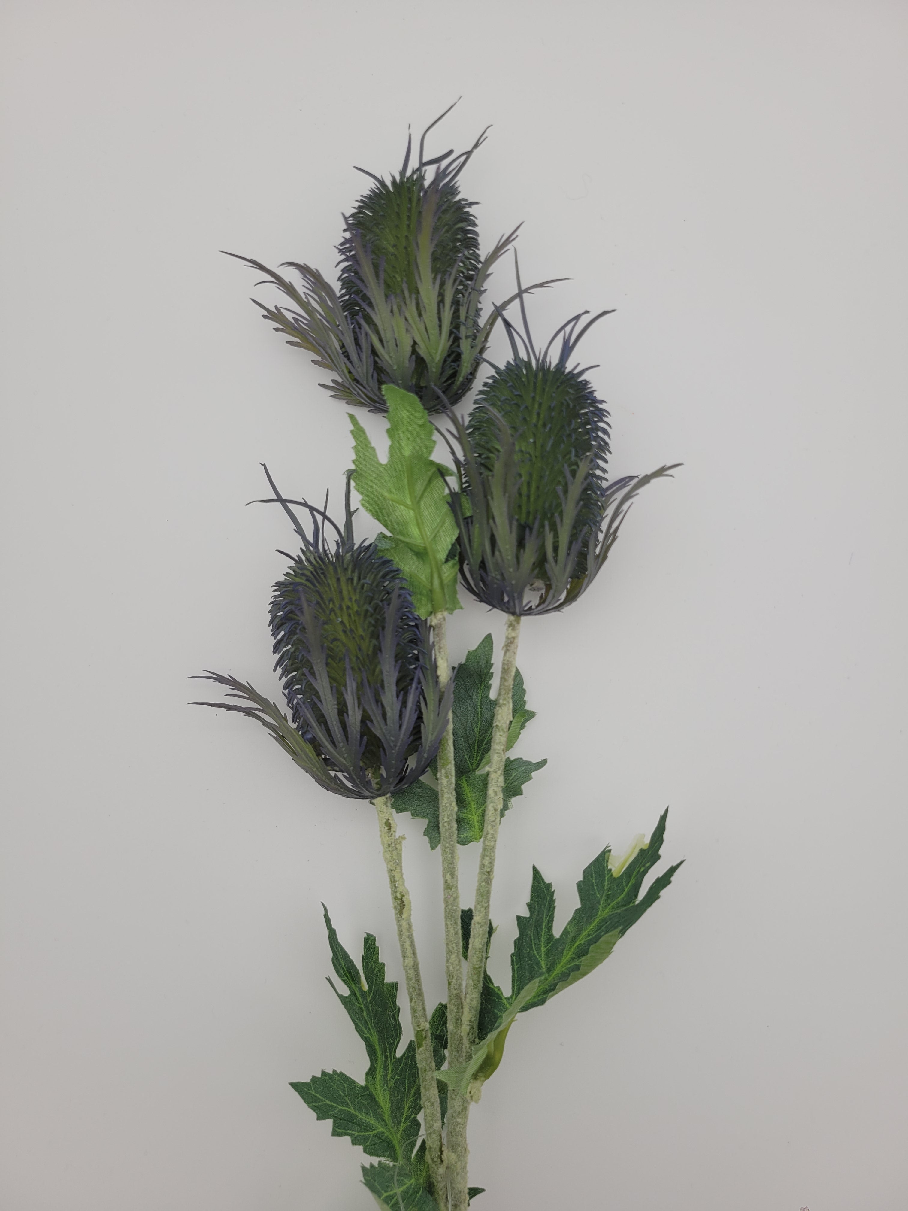 Eryngium spray, green/blue, faux