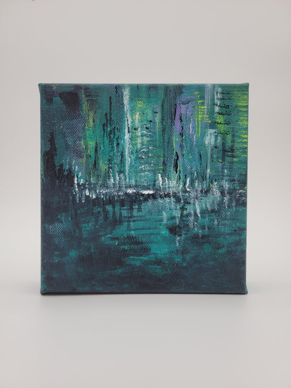 'Harbour Lights' - semi abstract original by Debbie Wisniewski