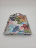 Decoupage tray with blue floral design