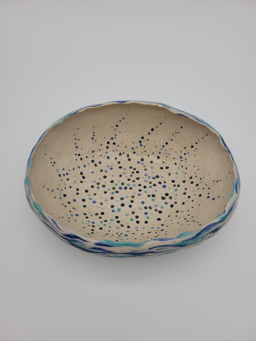 Bowl with wave design