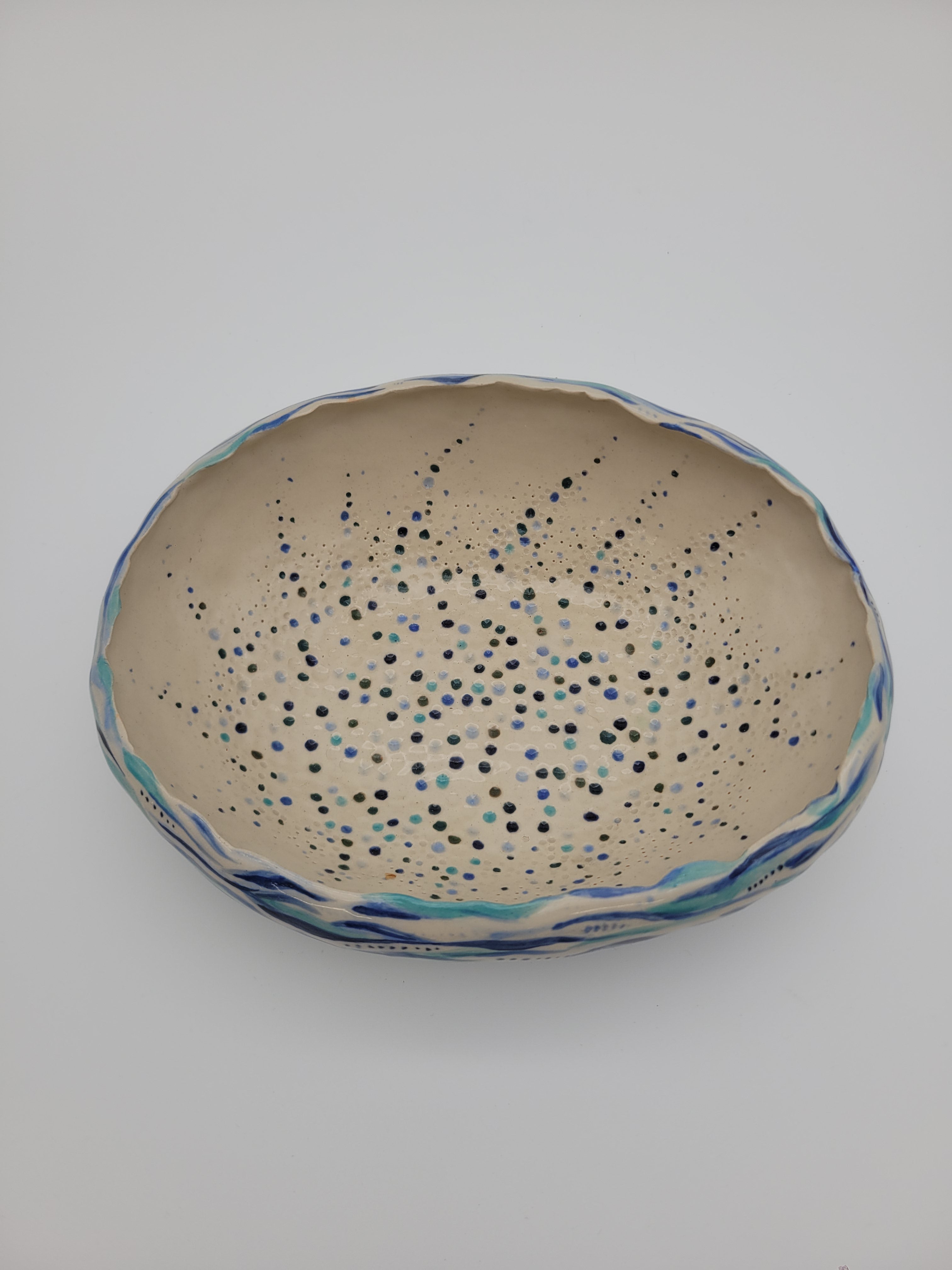 Bowl with wave design