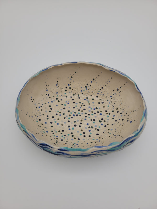 Bowl with wave design