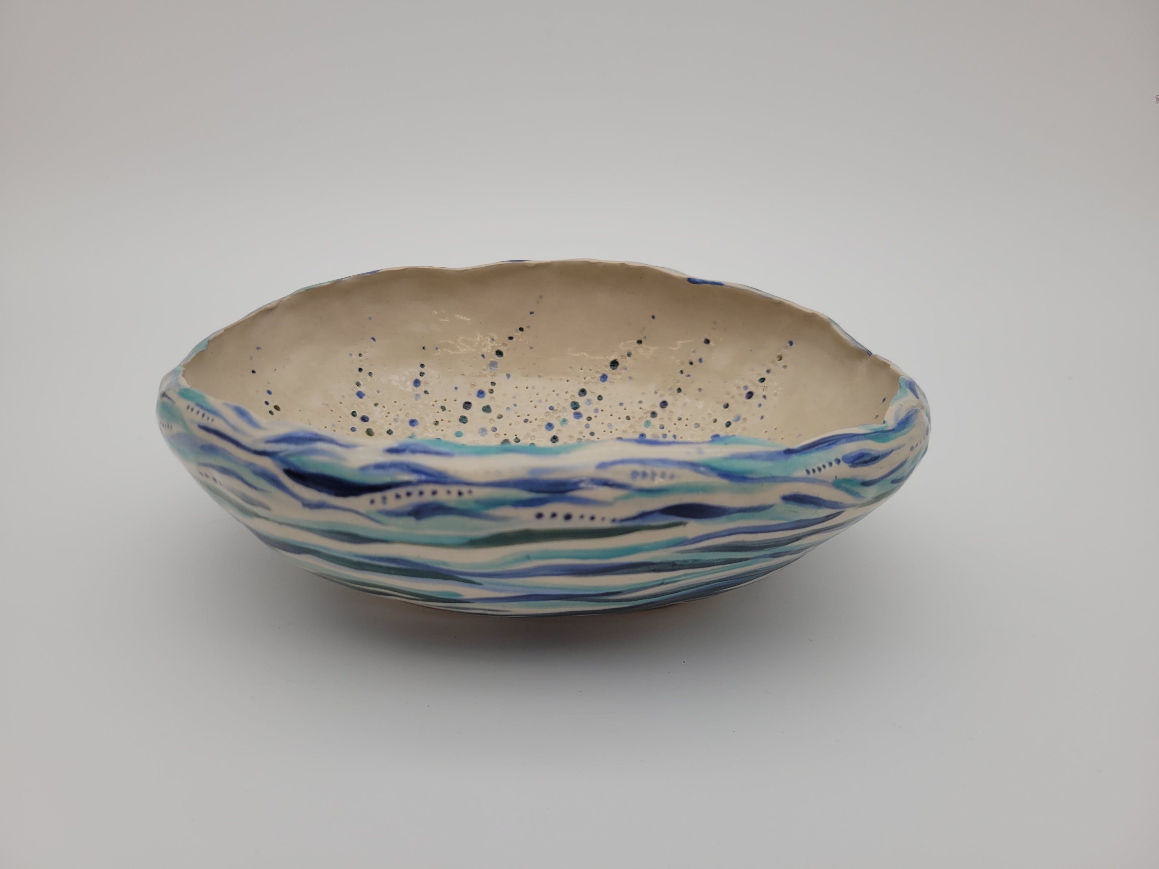 Bowl with wave design