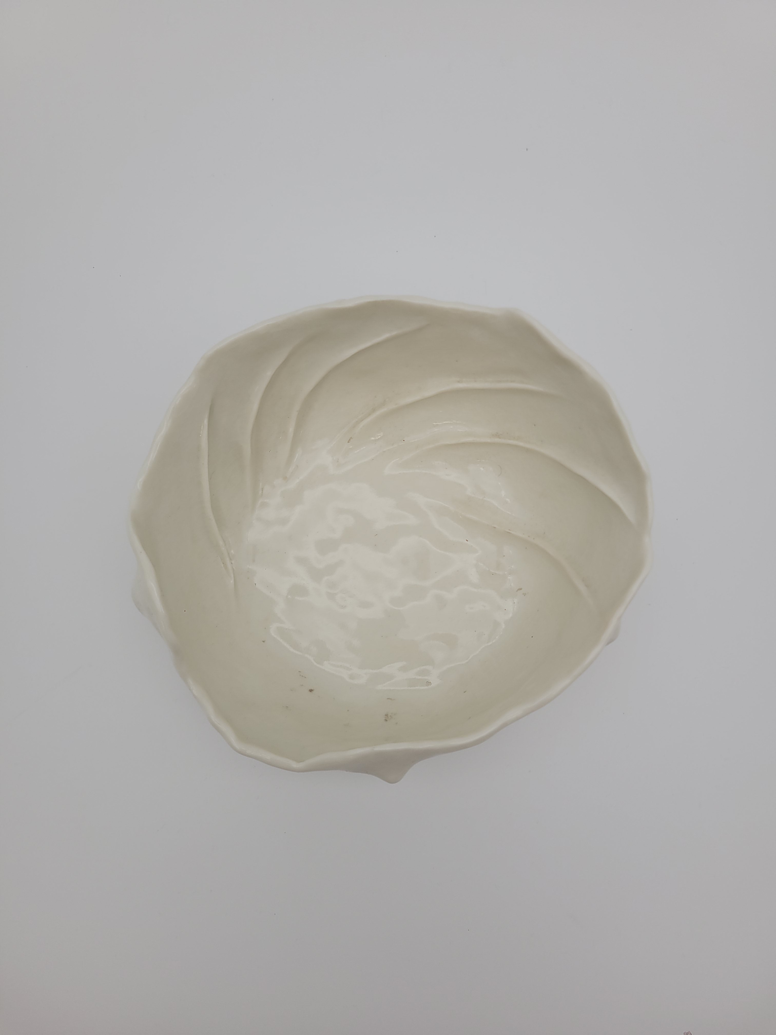 White porcelain bowl with organic design