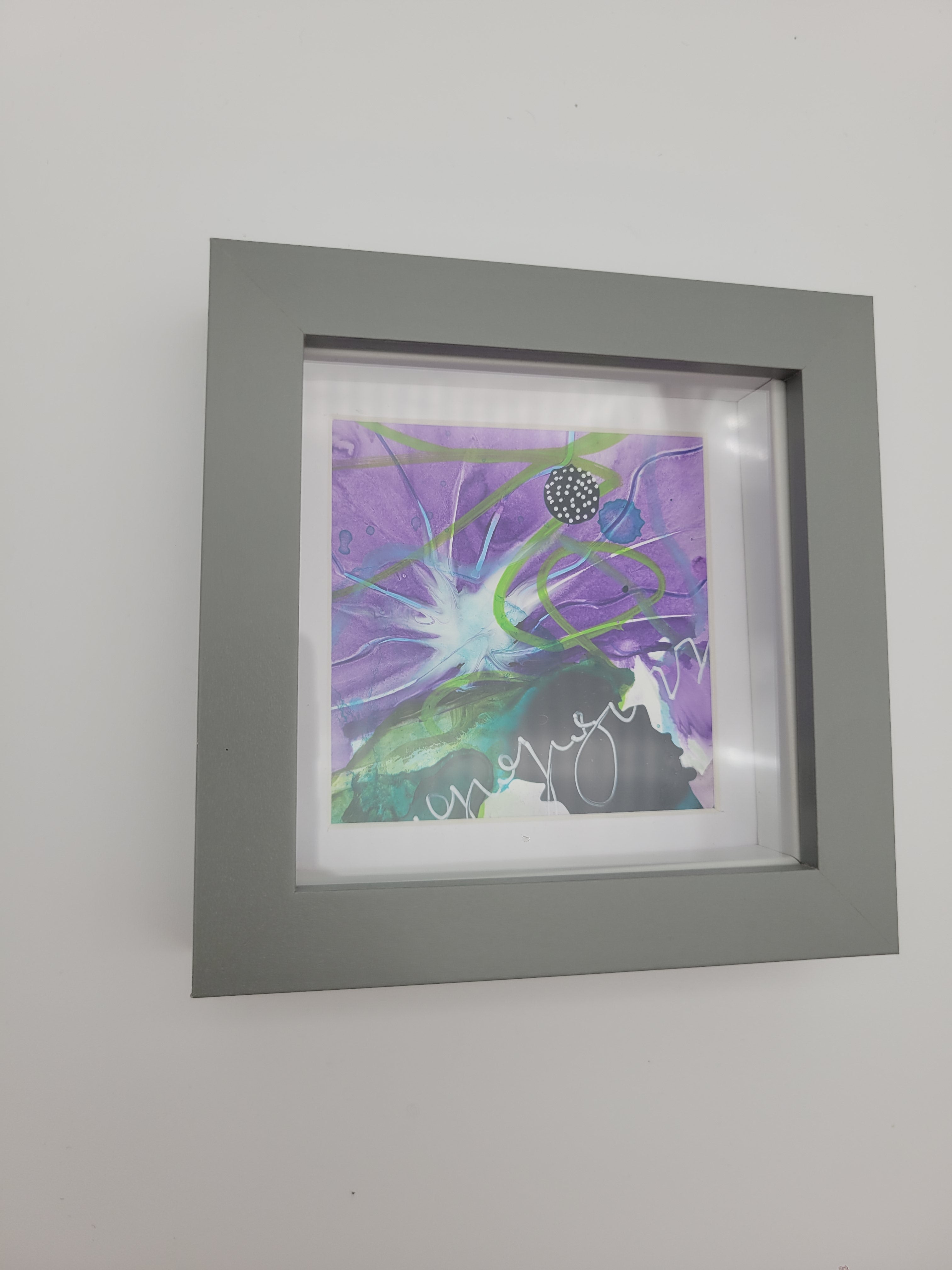 Original mixed media with inks on Yupo - purple 3