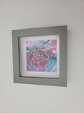 Original mixed media with inks on Yupo - pink 4