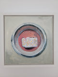 Original acrylic painting - Sponge and Pink Custard