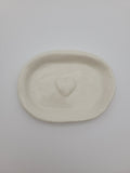 Soap dish with heart design