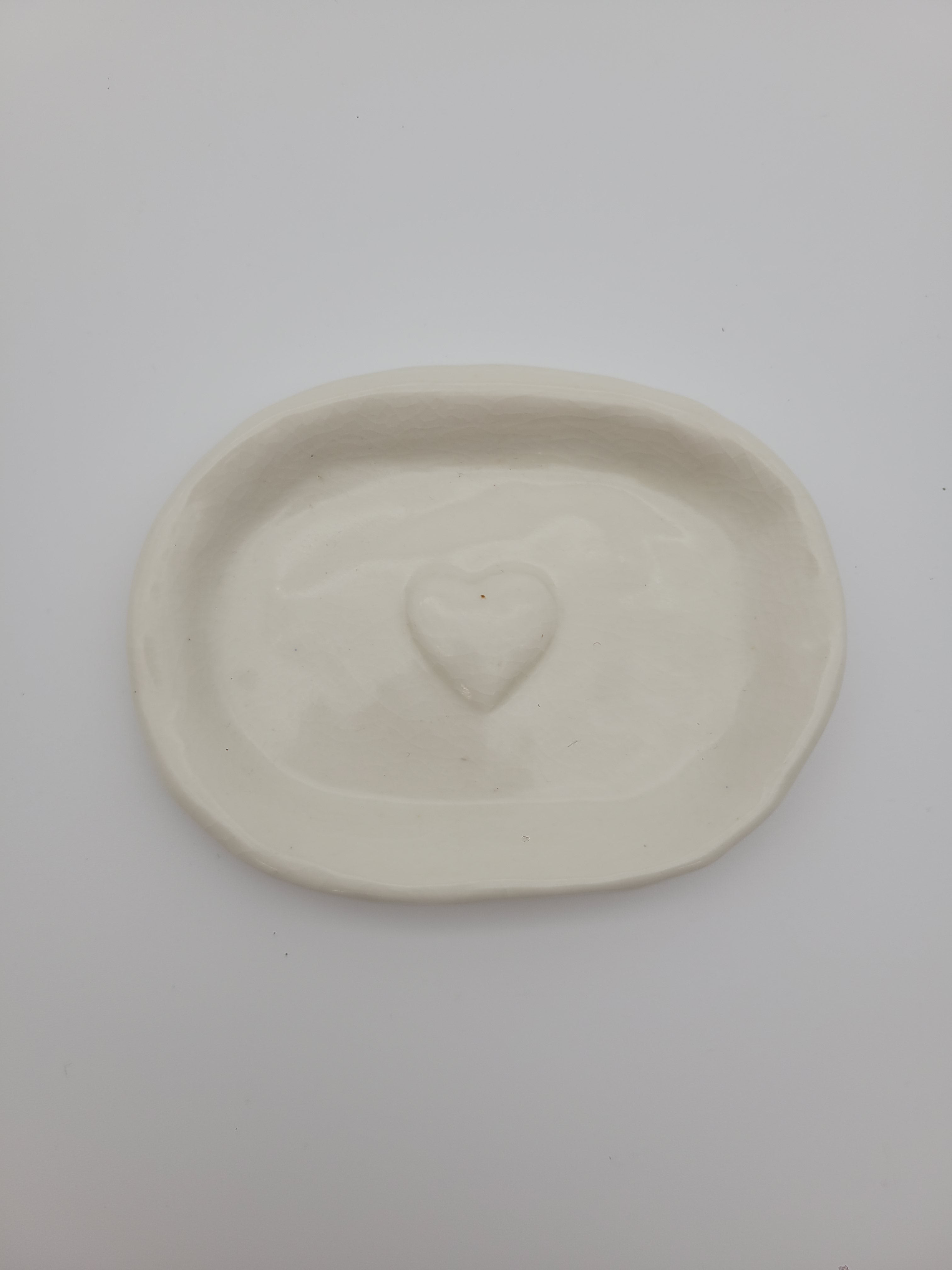 Soap dish with heart design