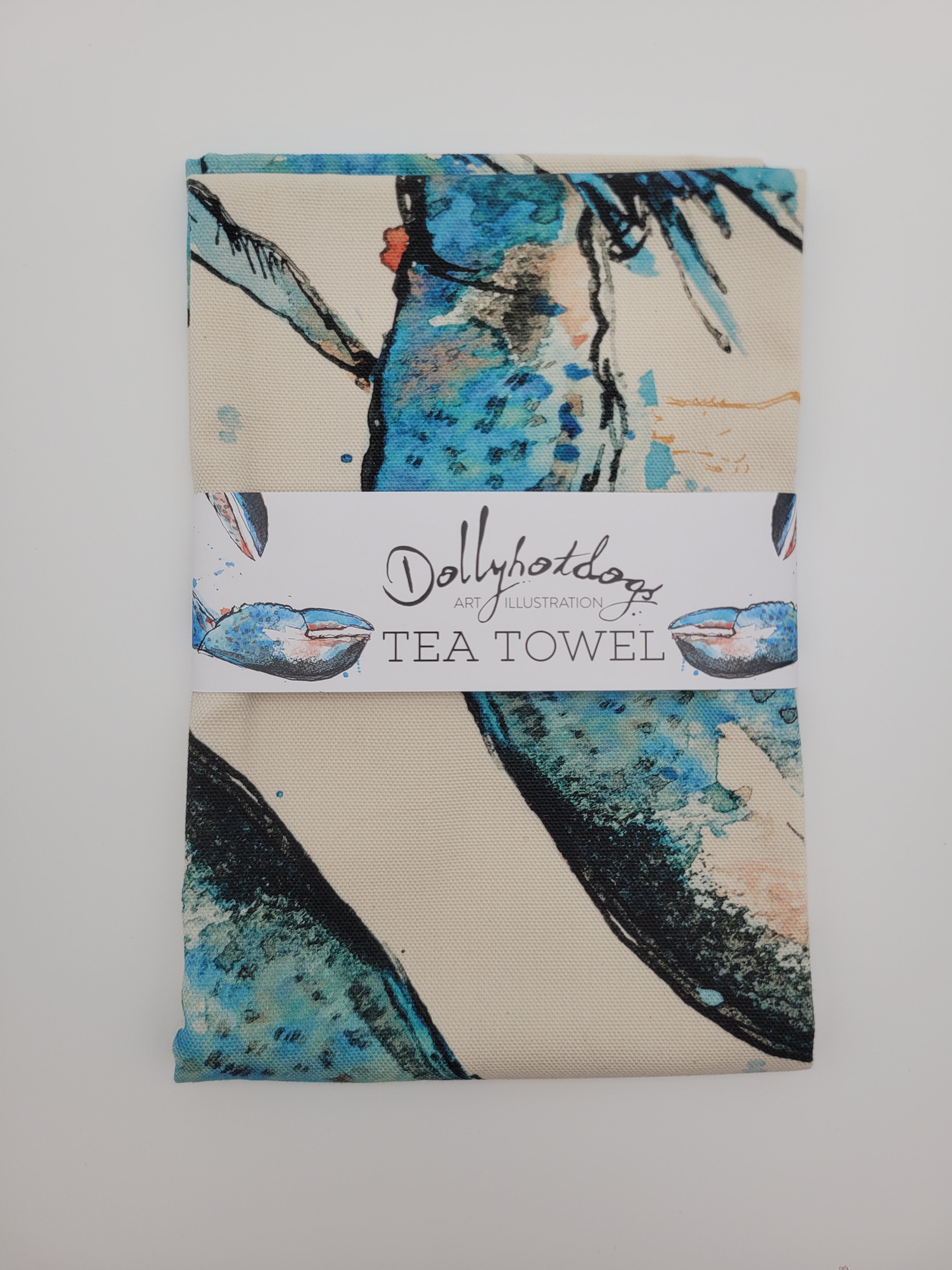 Dollyhotdogs tea towel - various designs