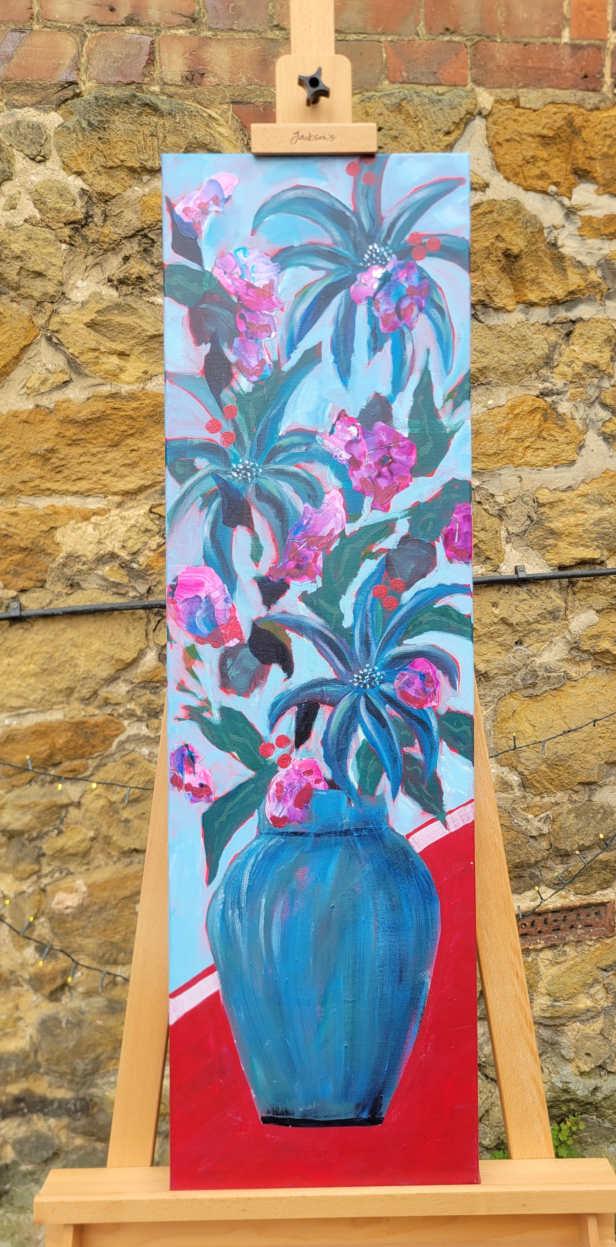 Original mixed media - 'Umbellifer Pink'