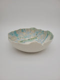 Porcelain bowl, large, with striped glaze