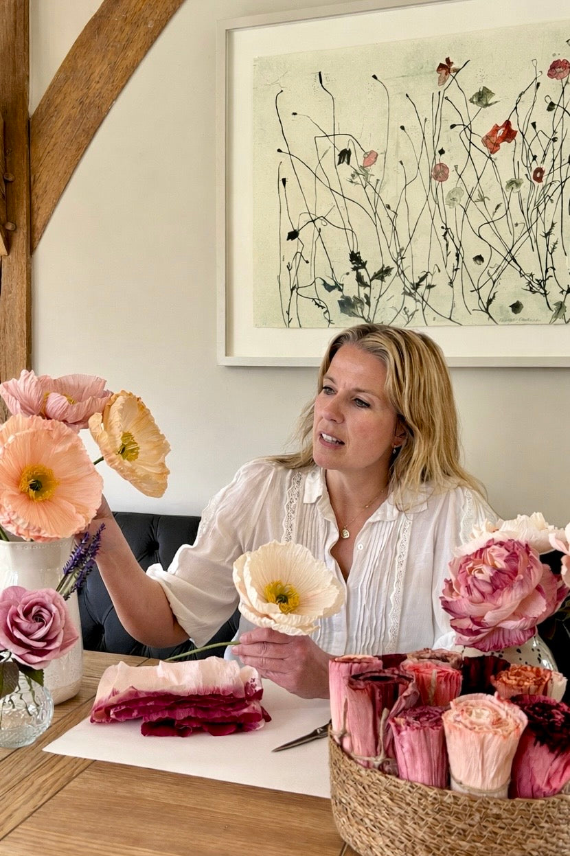 Beautiful Peony Workshop - Paper flower making with Rachel Southon on Friday September 18th 2026 at 10am.