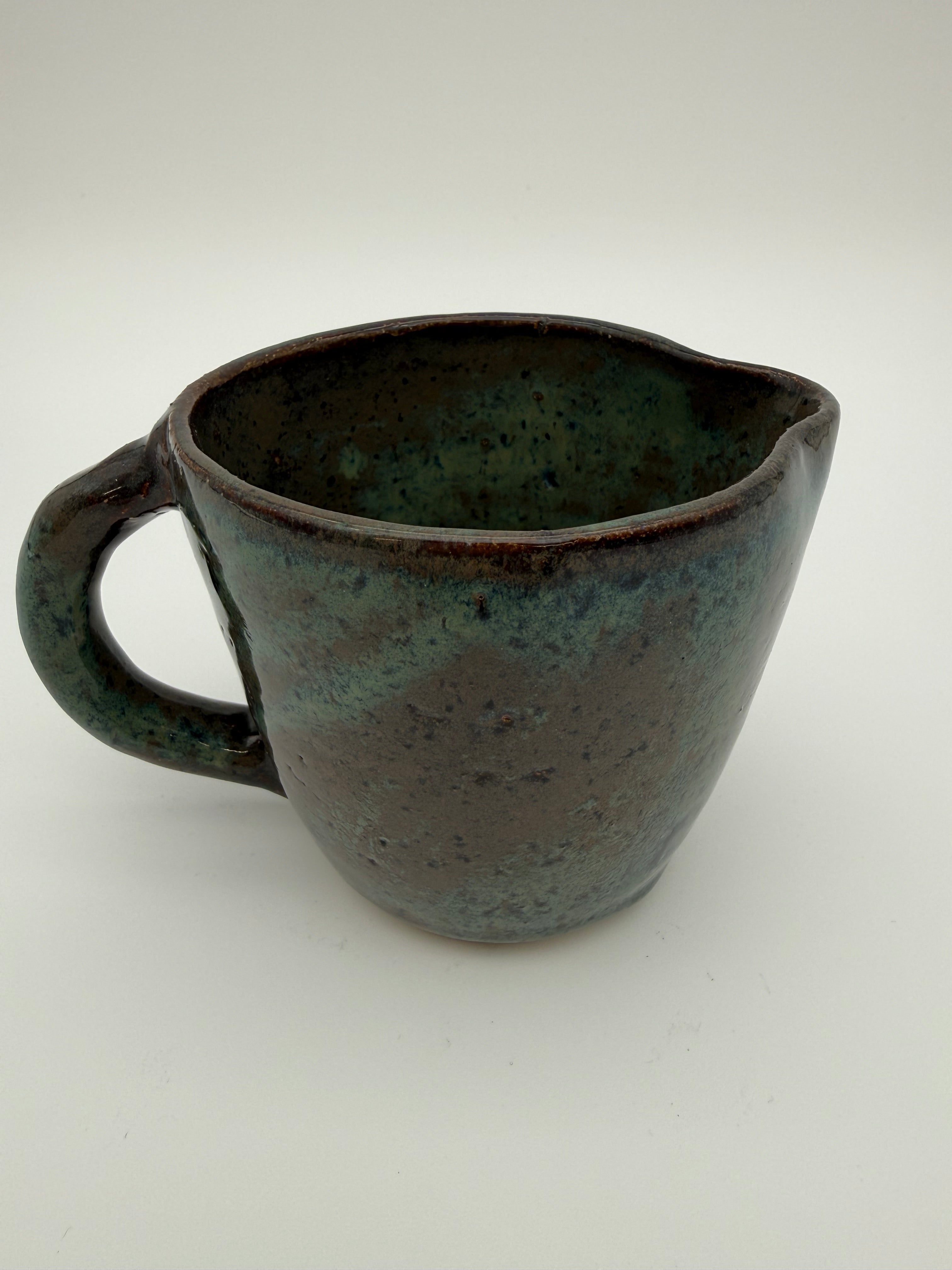 Jug in green/brown glaze