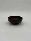 Bowl with matte marbled dark grey finish