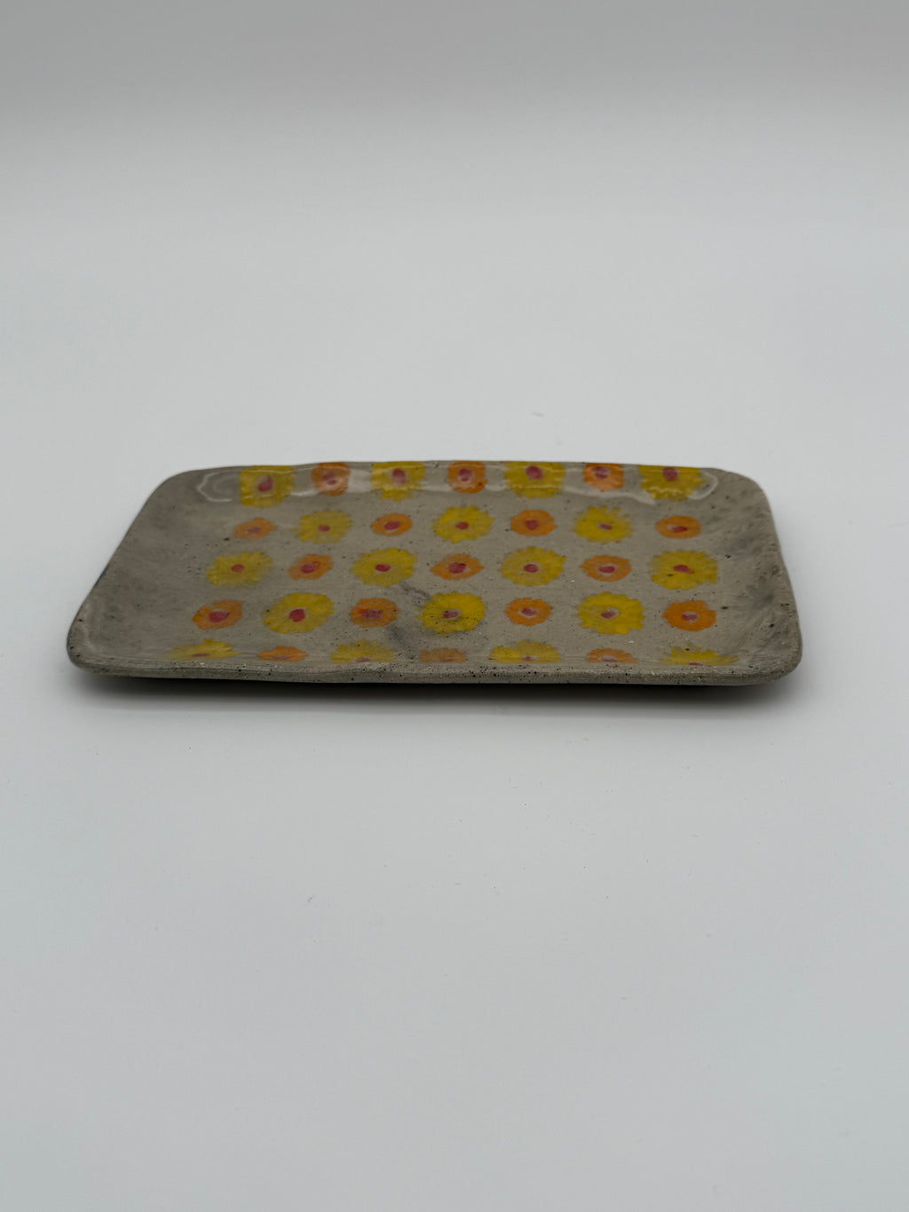 Small platter with floral decoration