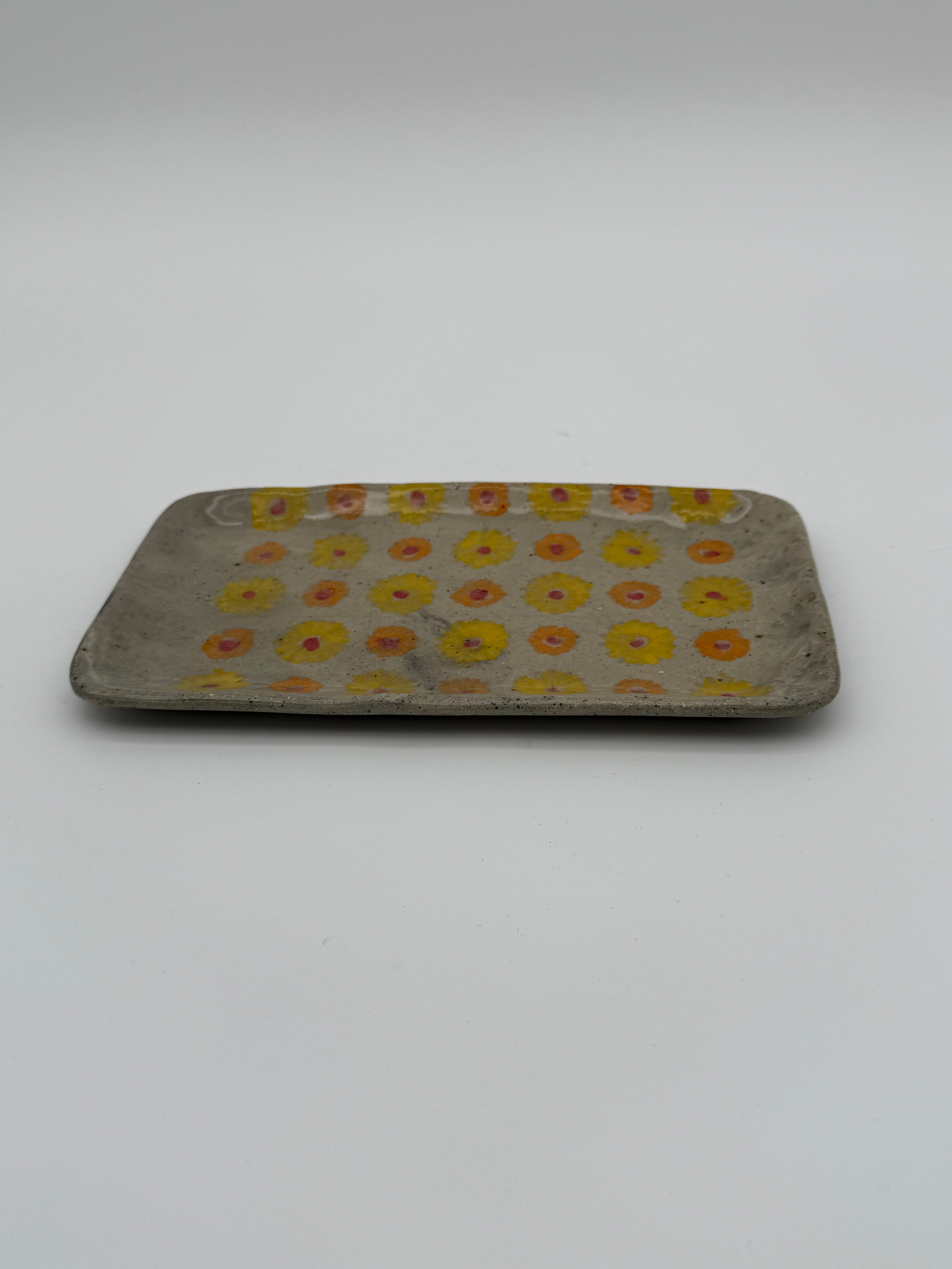 Small platter with floral decoration
