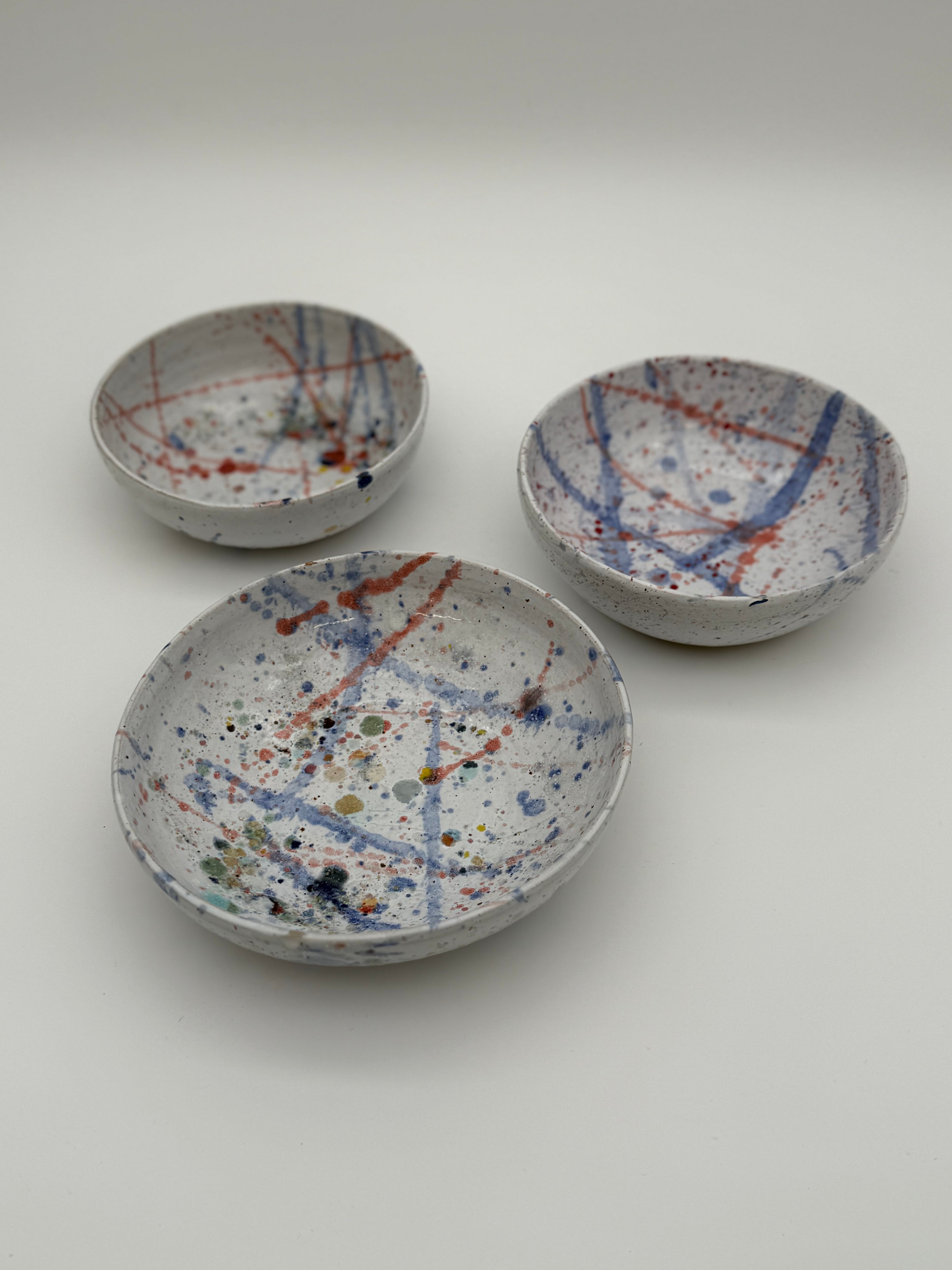 Bowl with splatter finish