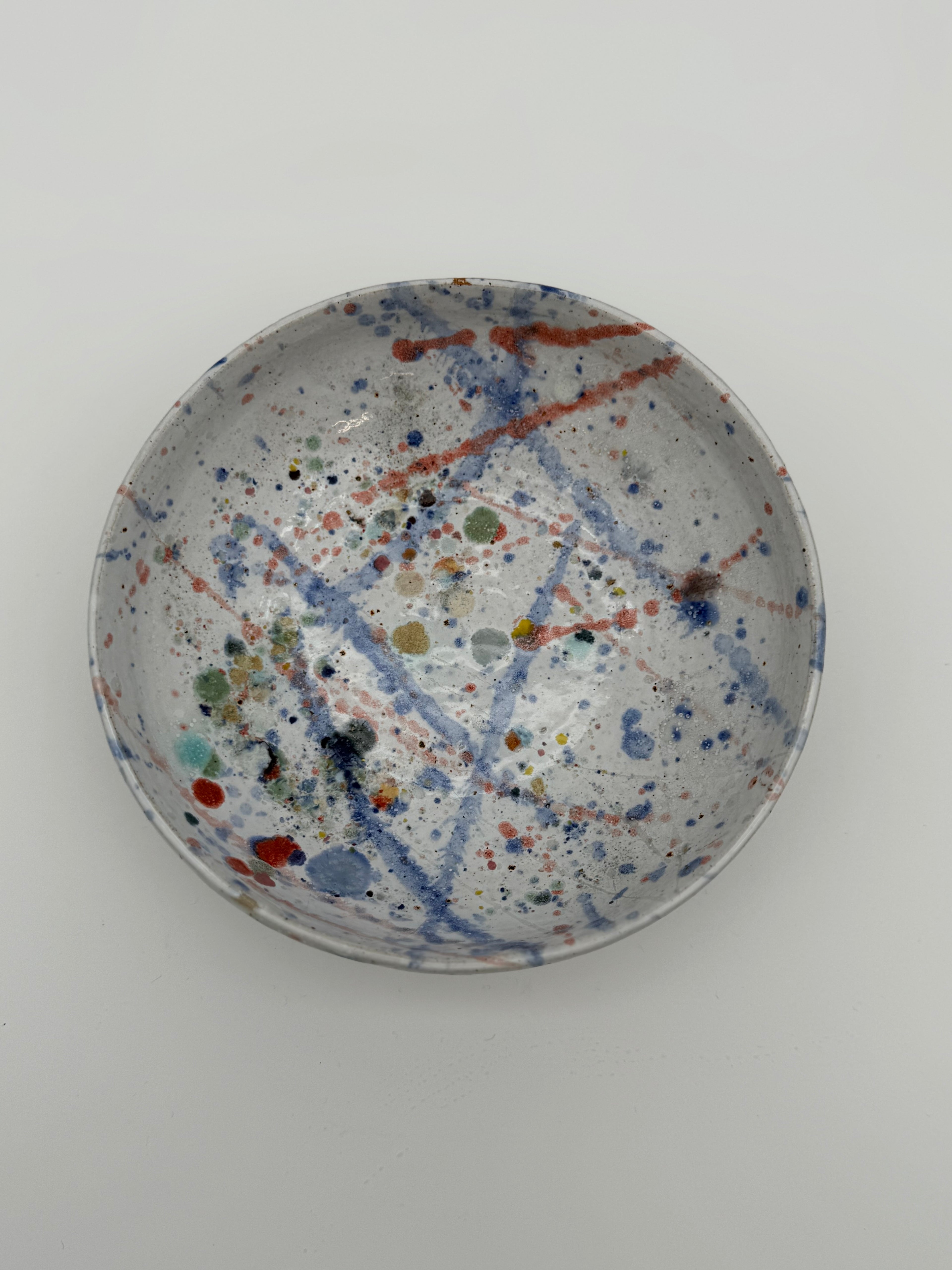 Bowl with splatter finish