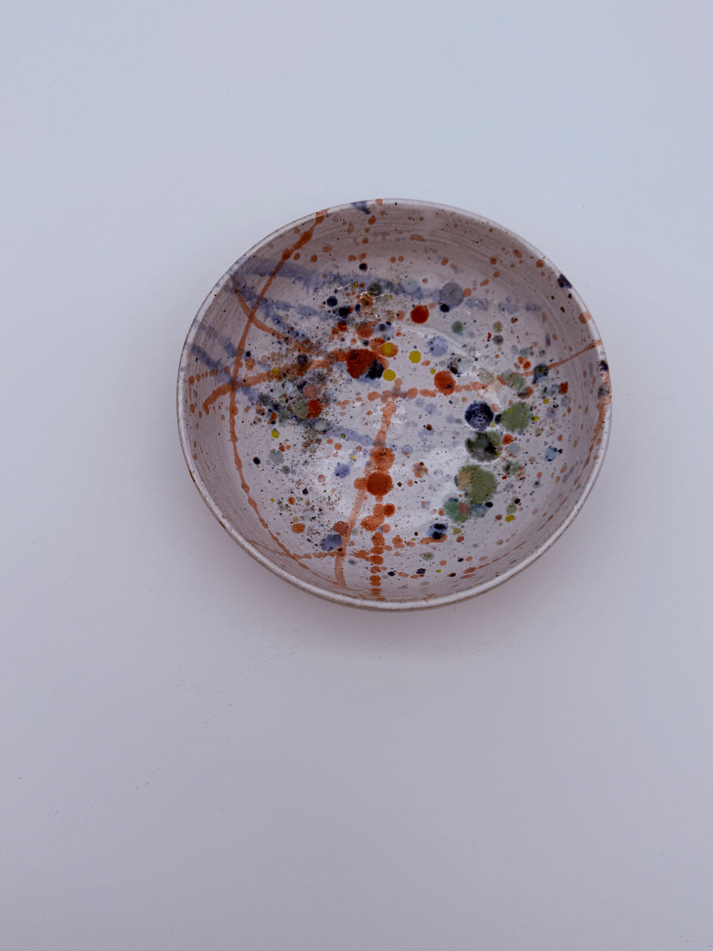 Bowl with splatter finish