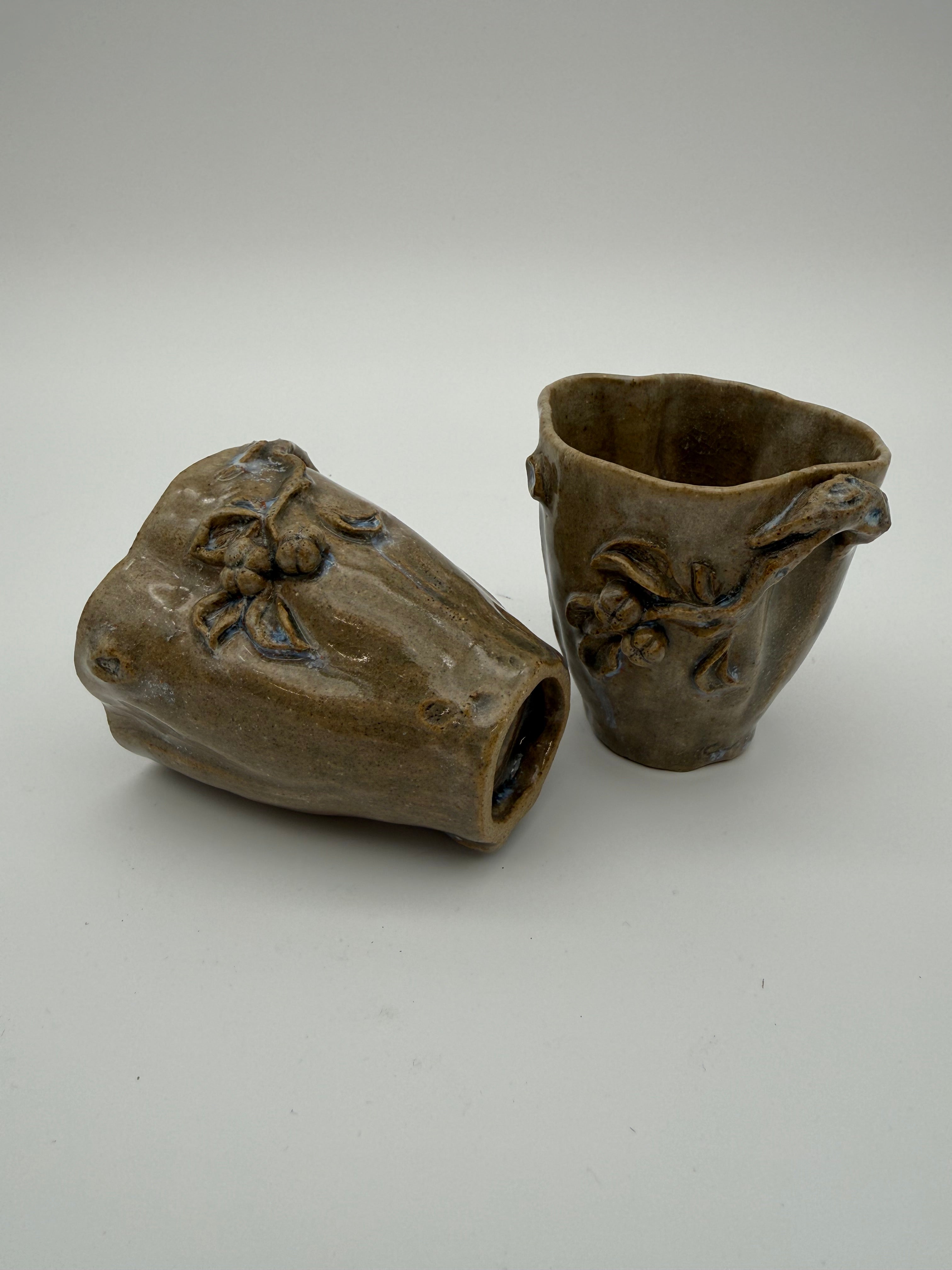 Sake cups - with persimmon design
