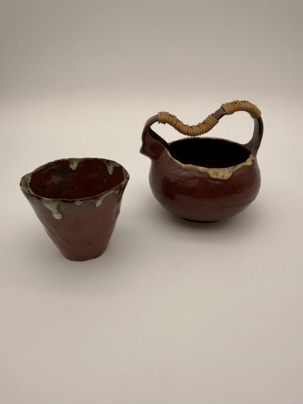 Sake teapot and cup set